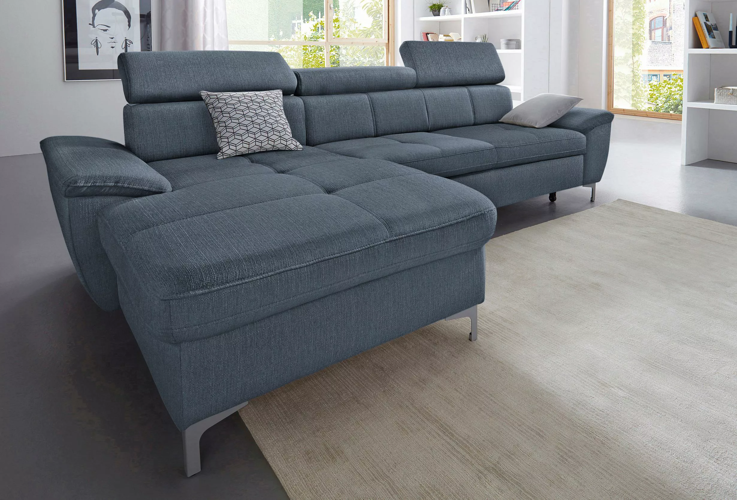 exxpo - sofa fashion Ecksofa Azzano, L-Form, wahlweise mit Bettfunktion und günstig online kaufen