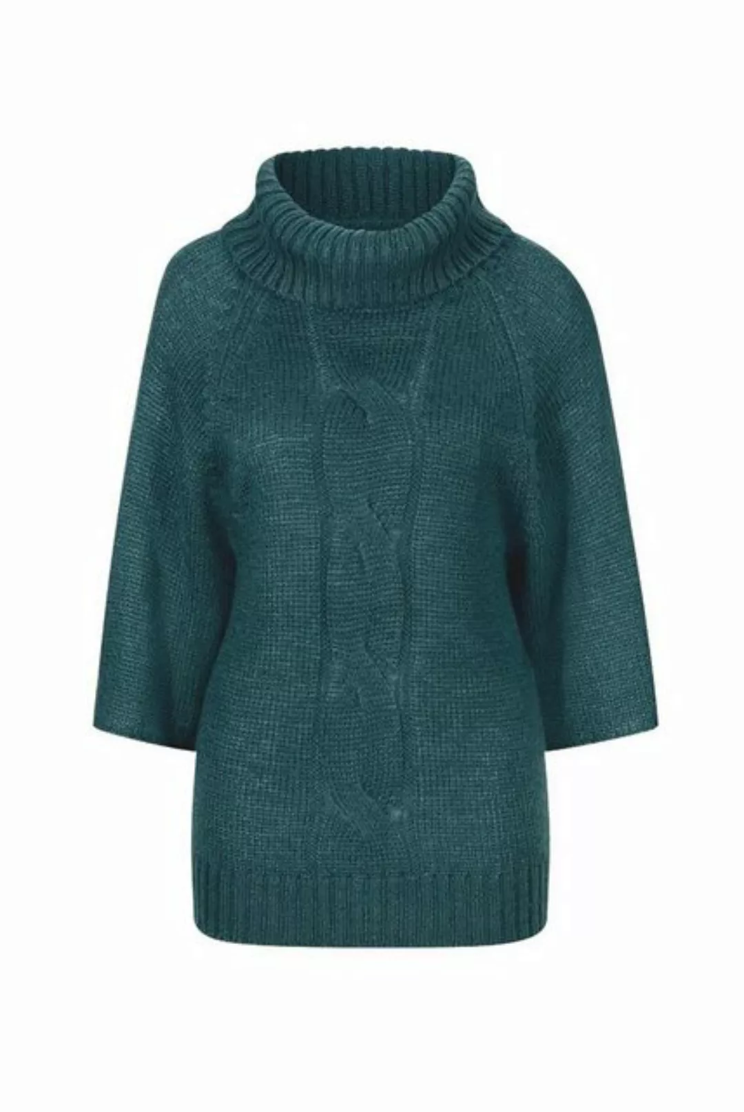 creation L Strickpullover CRÉATION L Damen Zopfmuster-Pullover, petrol günstig online kaufen