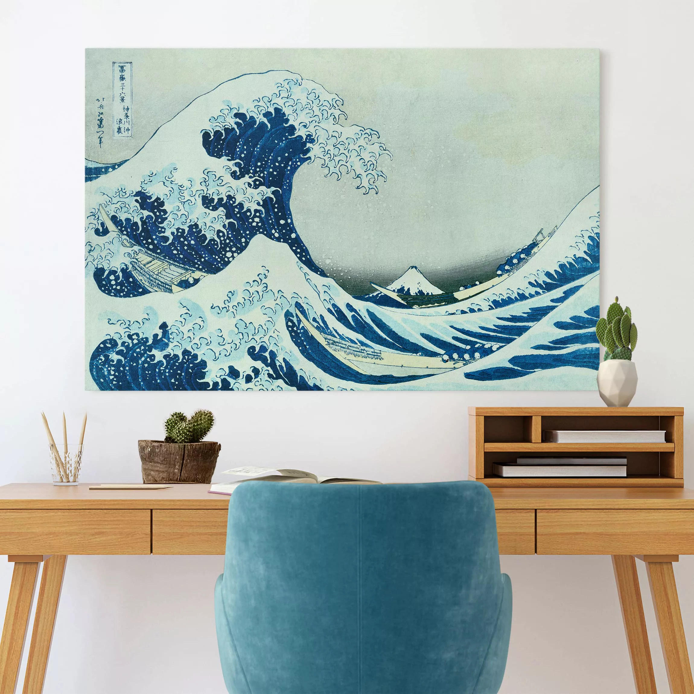 Leinwandbild - Querformat Katsushika Hokusai - Die grosse Welle von Kanagaw günstig online kaufen