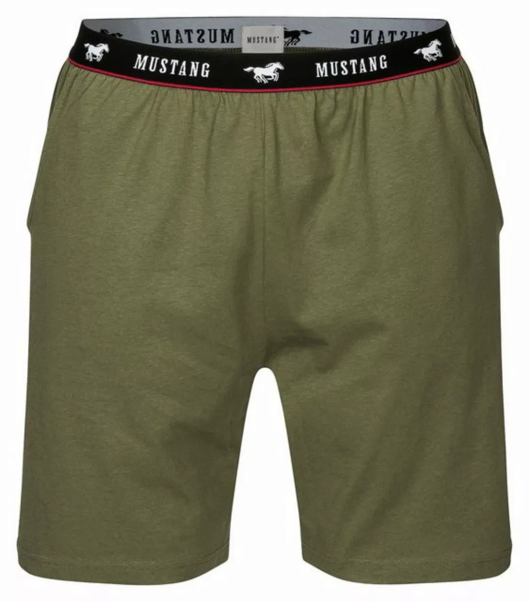 MUSTANG Shorts Bermuda Kurze Hose Sommerhose Freitzeithose roter Kontrastst günstig online kaufen