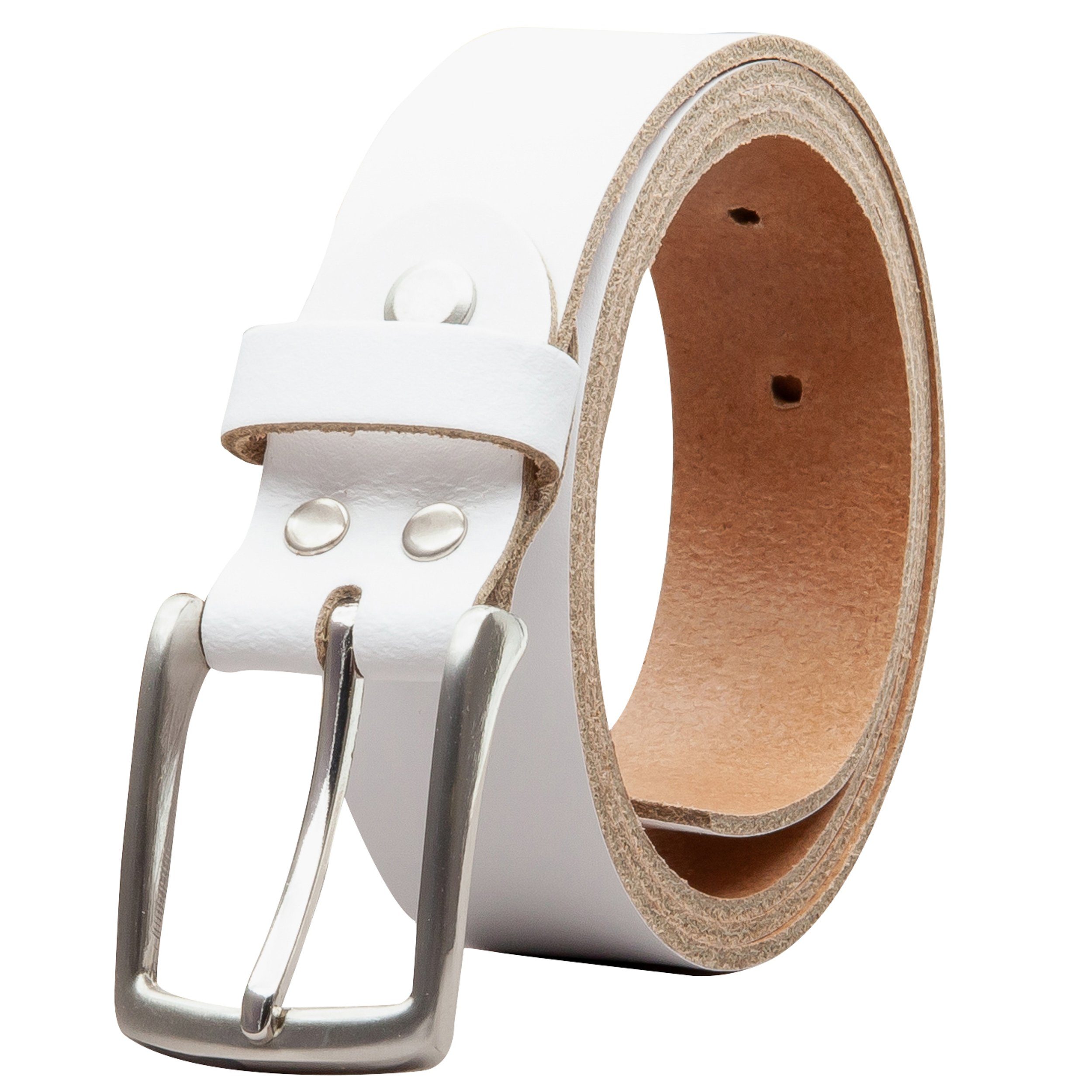 COLOGNEBELT Ledergürtel OM311-SL-Weiss MADE IN GERMANY, günstig online kaufen