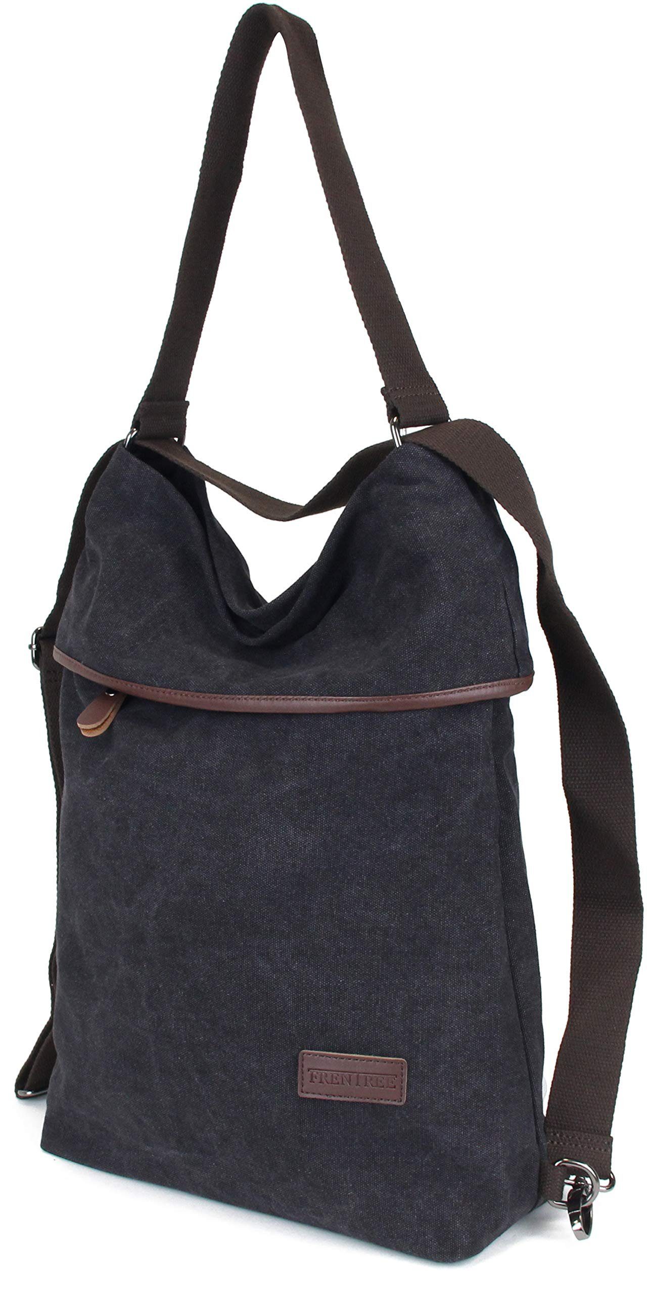 Frentree Schultertasche Canvas Damen Umhängetasche 3in1 günstig online kaufen