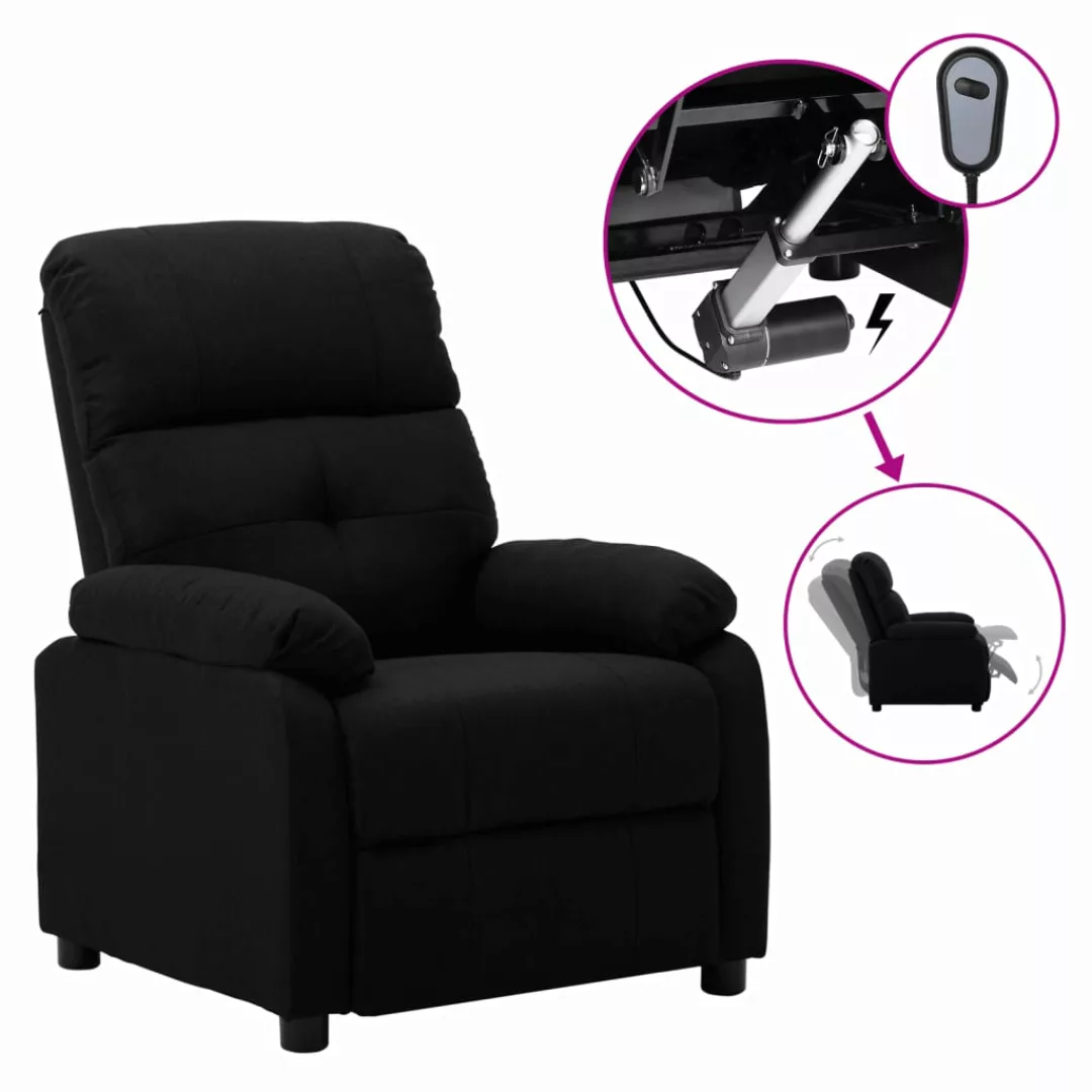 Elektrischer Sessel Verstellbar Schwarz Stoff günstig online kaufen