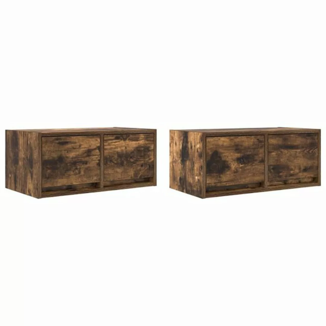 vidaXL TV-Schrank TV-Schränke 2 Stk. Räuchereiche 60x31x25,5 cm Holzwerksto günstig online kaufen