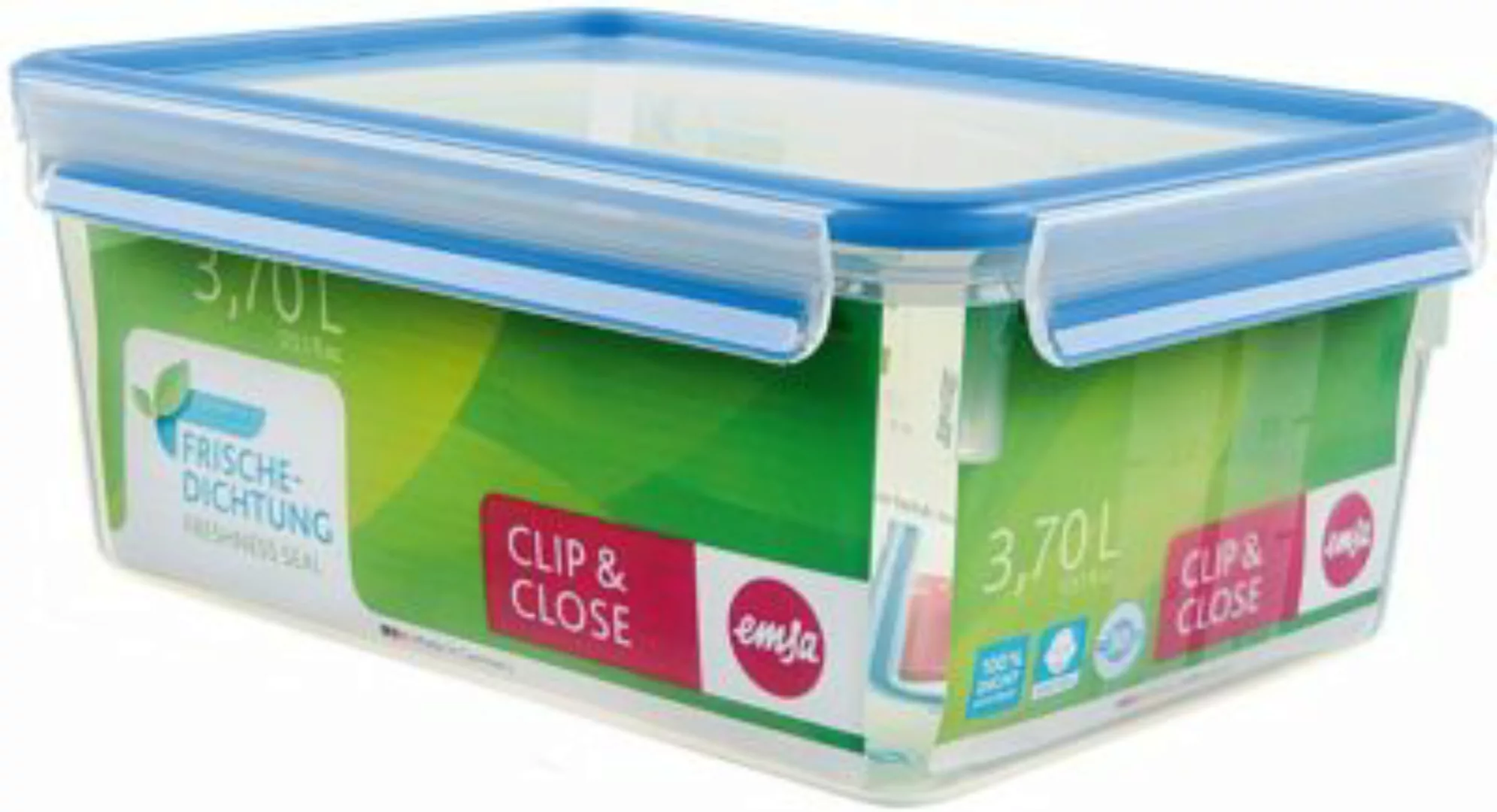 Emsa "Frischhaltedose ""Clip & Close"" rechteckig 3,7l" blau günstig online kaufen