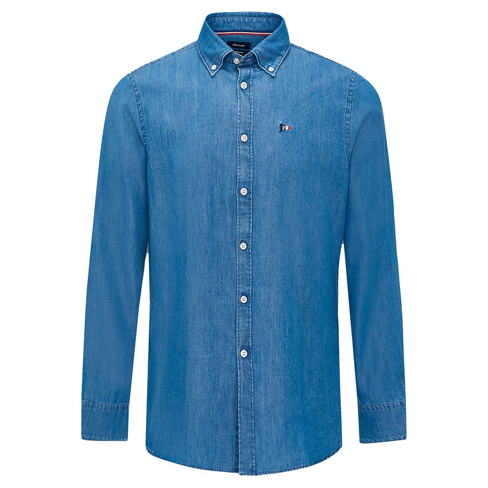 FaÇonnable Sportswear Cont Bd Chambray Flag Shirt XL Blue Jeans günstig online kaufen