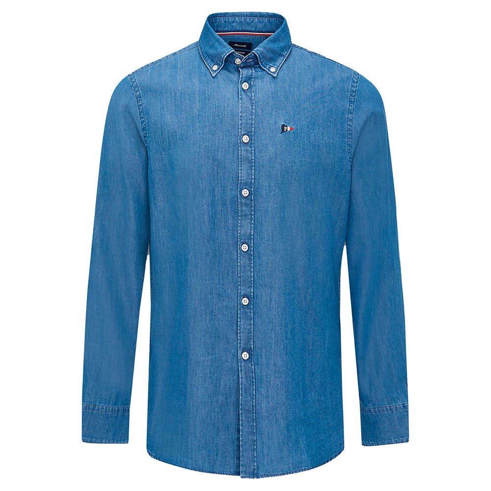 FaÇonnable Sportswear Cont Bd Chambray Flag Shirt L Blue Jeans günstig online kaufen