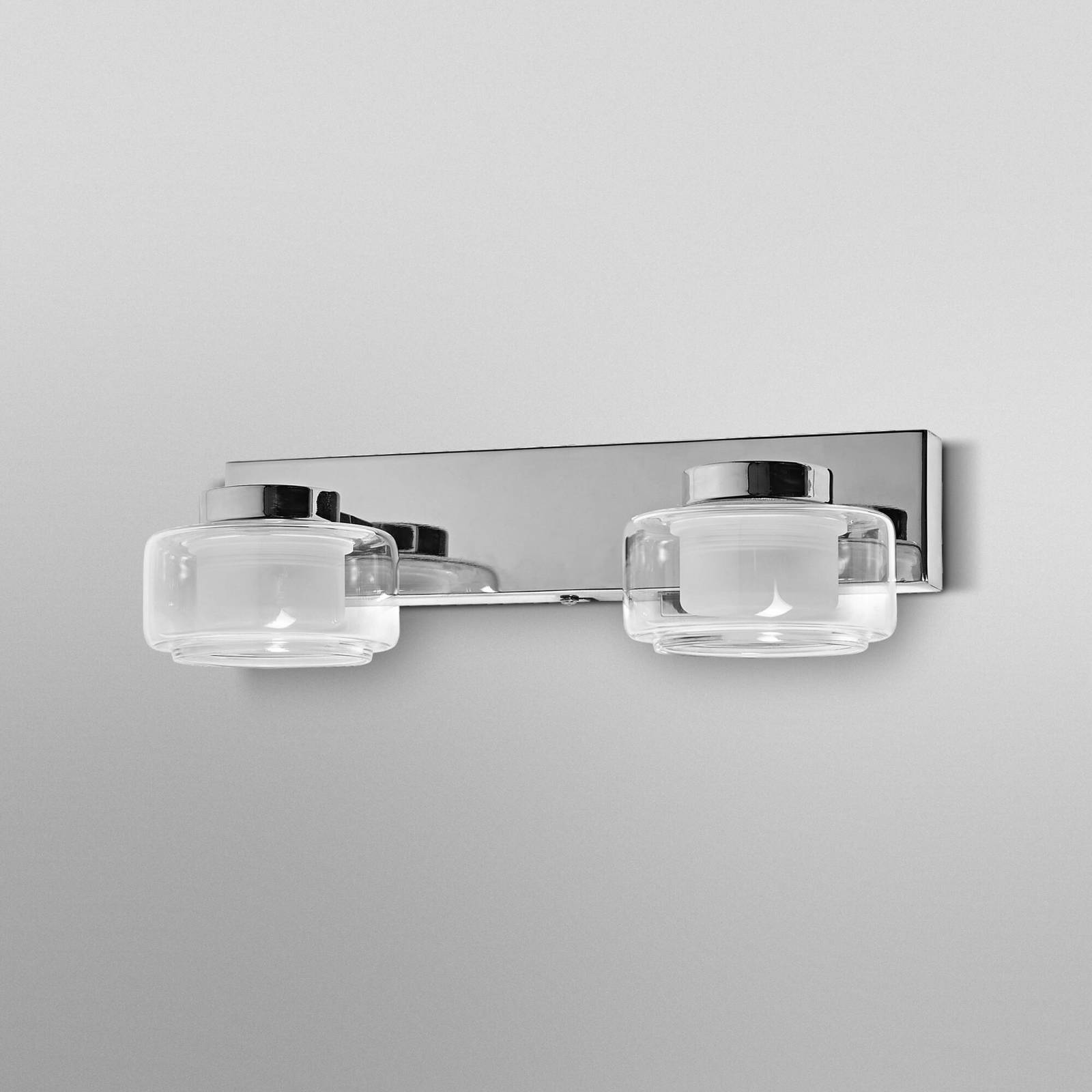 OSRAM LED-Wandleuchte ORBIS FLAME, chrom, 2-flg., CCT, IP44 günstig online kaufen