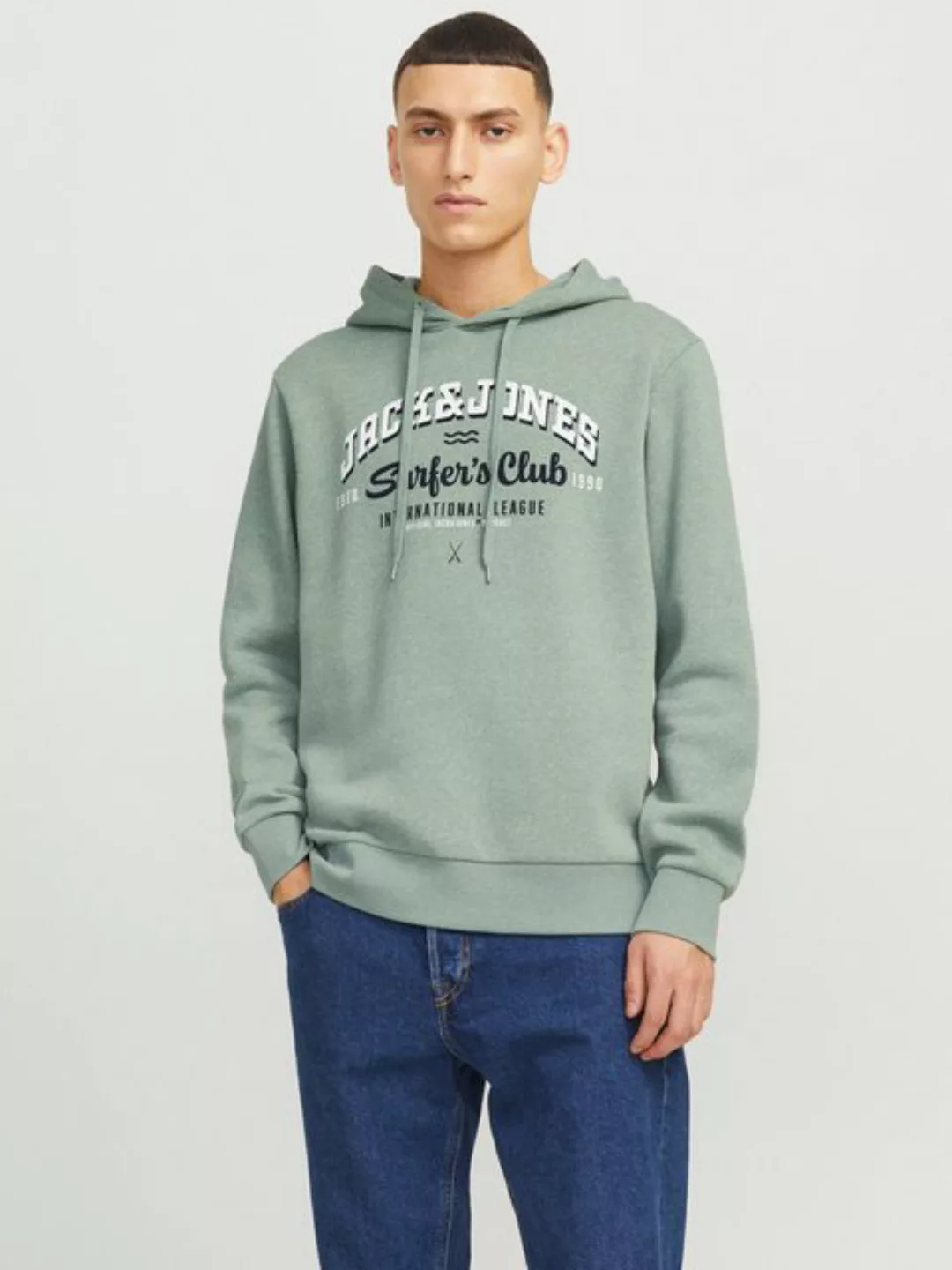 Jack & Jones Kapuzensweatshirt JJELOGO SWEAT HOOD 2 COL 24/25 NOOS mit Logo günstig online kaufen