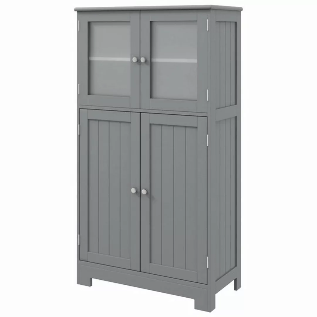 KOMFOTTEU Hochschrank Küchenschrank mit 4 Ebenen & Glastüren, 60 x 30 x 109 günstig online kaufen