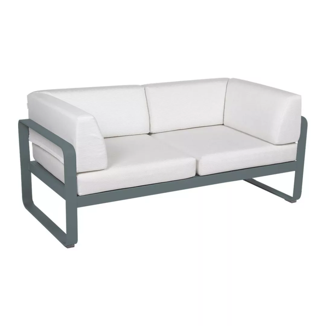 Bellevie 2-Sitzer Club Sofa 26 Gewittergrau 81 Grauweiß günstig online kaufen