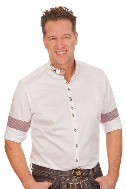 orbis Trachtenhemd Trachtenhemd - EDMONT - weiß/bordeaux günstig online kaufen