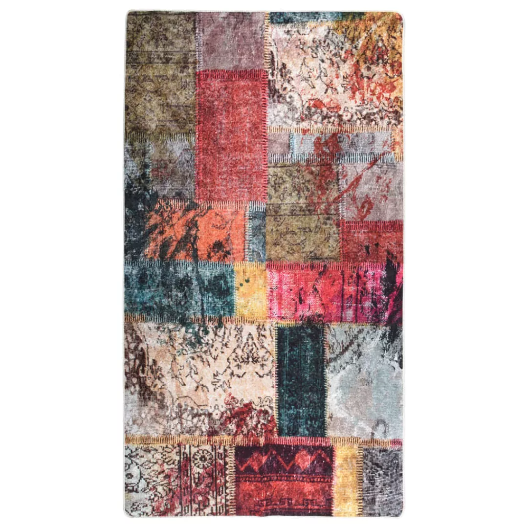 Teppich Waschbar Patchwork 190x300 Cm Mehrfarbig Rutschfest günstig online kaufen