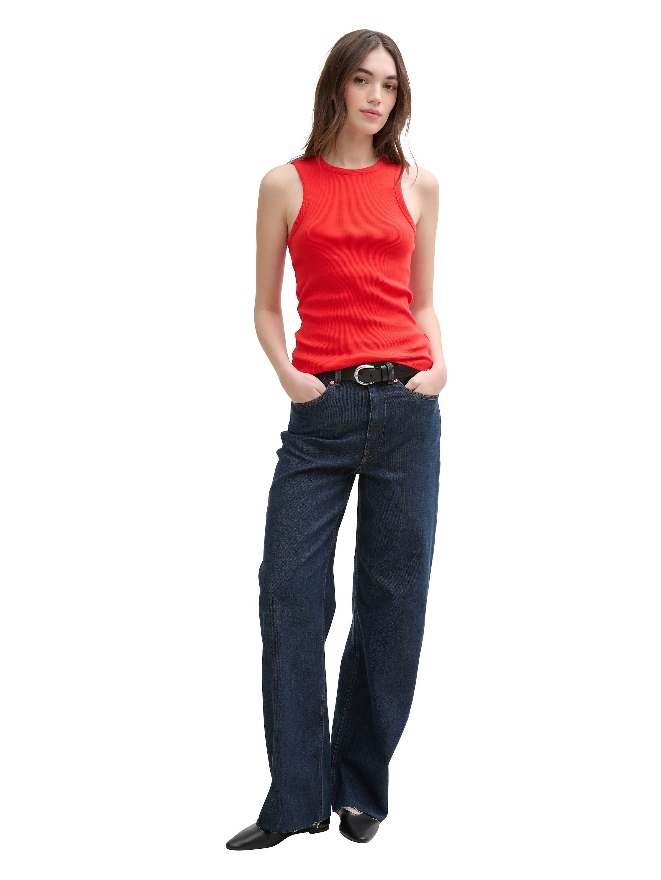 TOM TAILOR Denim Trägertop Racerback Ripp günstig online kaufen