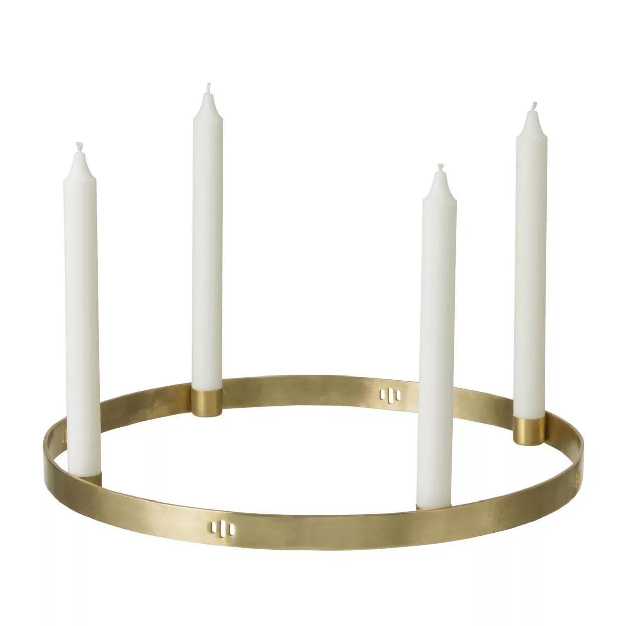 ferm LIVING - Circle Kerzenständer L - messing/matt/Ø38cm günstig online kaufen
