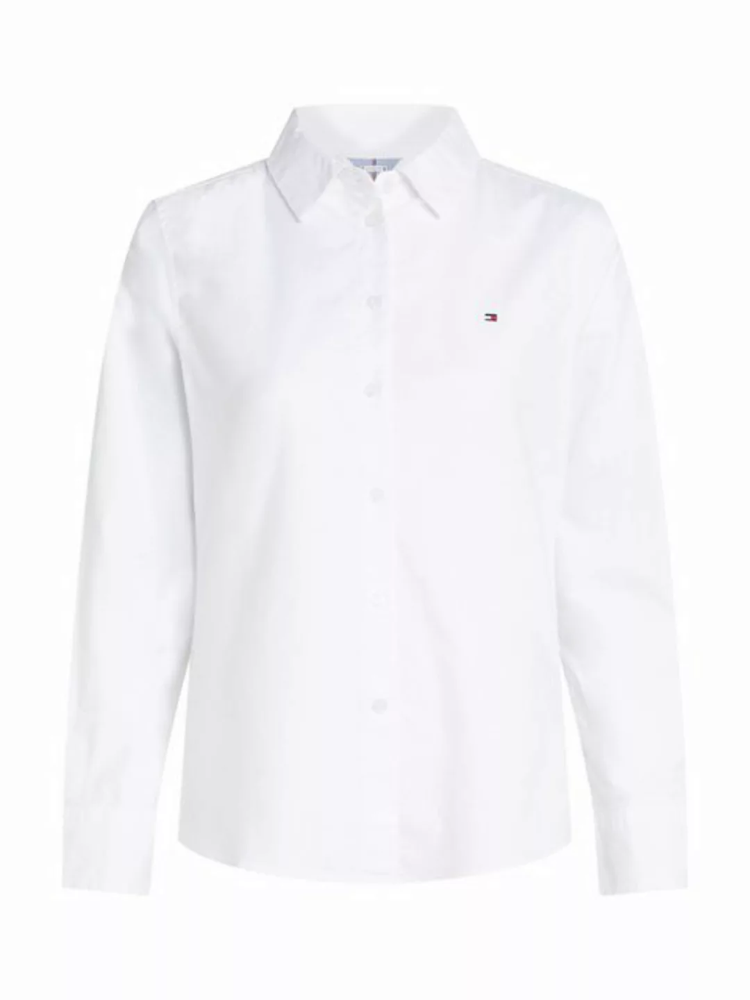 Tommy Hilfiger Hemdbluse STRETCH OXFORD REGULAR SHIRT mit Logostickerei günstig online kaufen