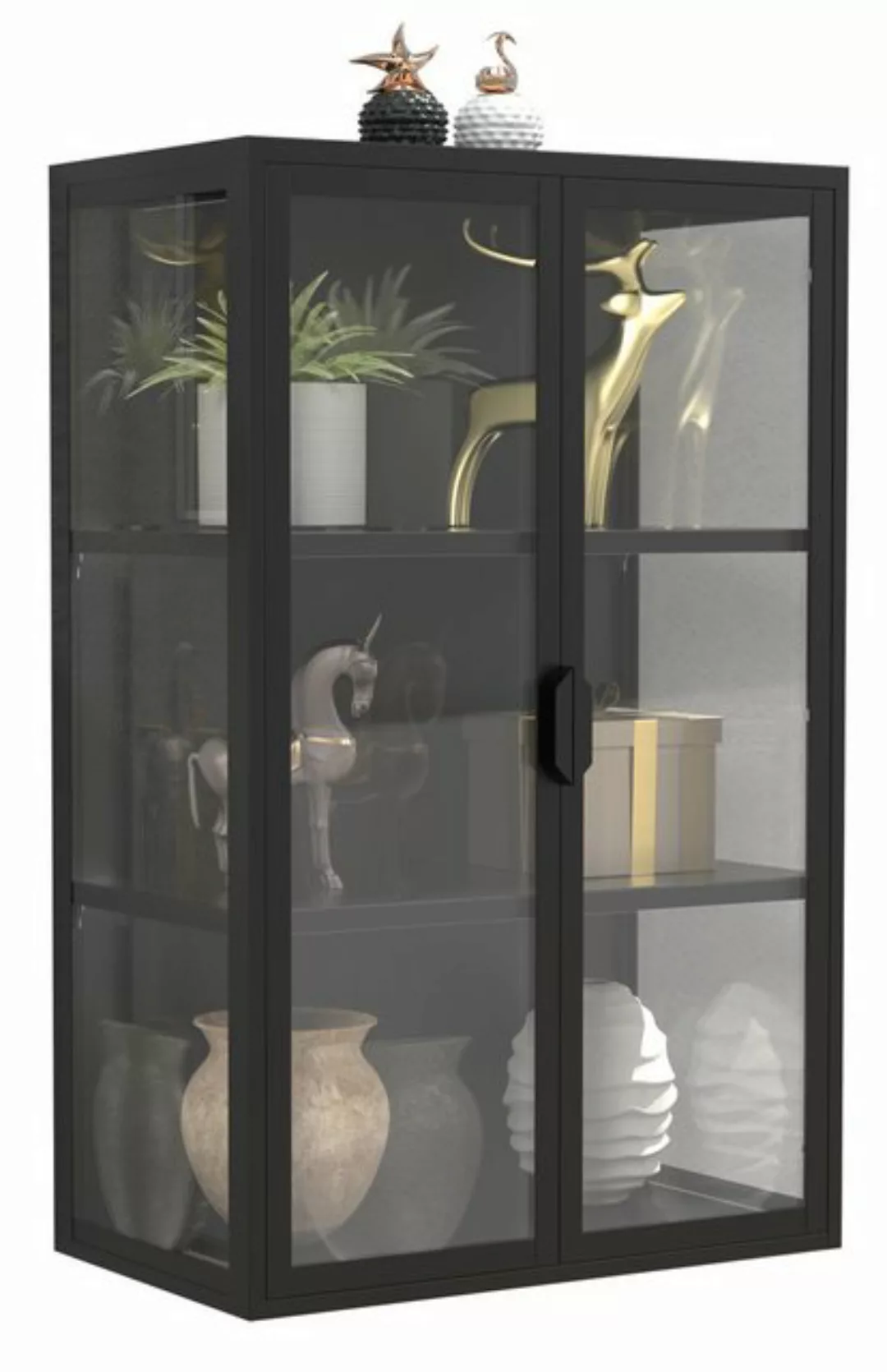 VCM Hängevitrine Stahl Wandvitrine Hängevitrine Vitrine Glas Flokas (1-St) günstig online kaufen