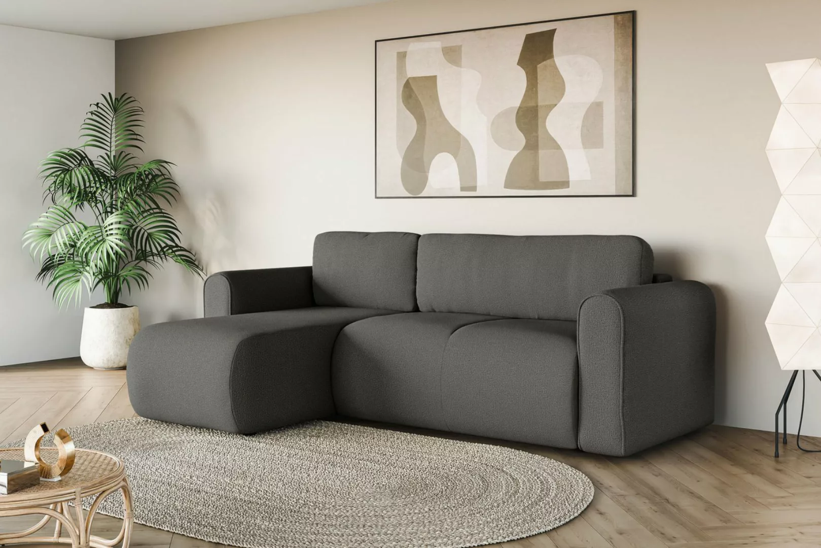 INOSIGN Ecksofa Ecksofa Zacharia wahlweise mit Bettfunktion, BxTxH 250x166x günstig online kaufen