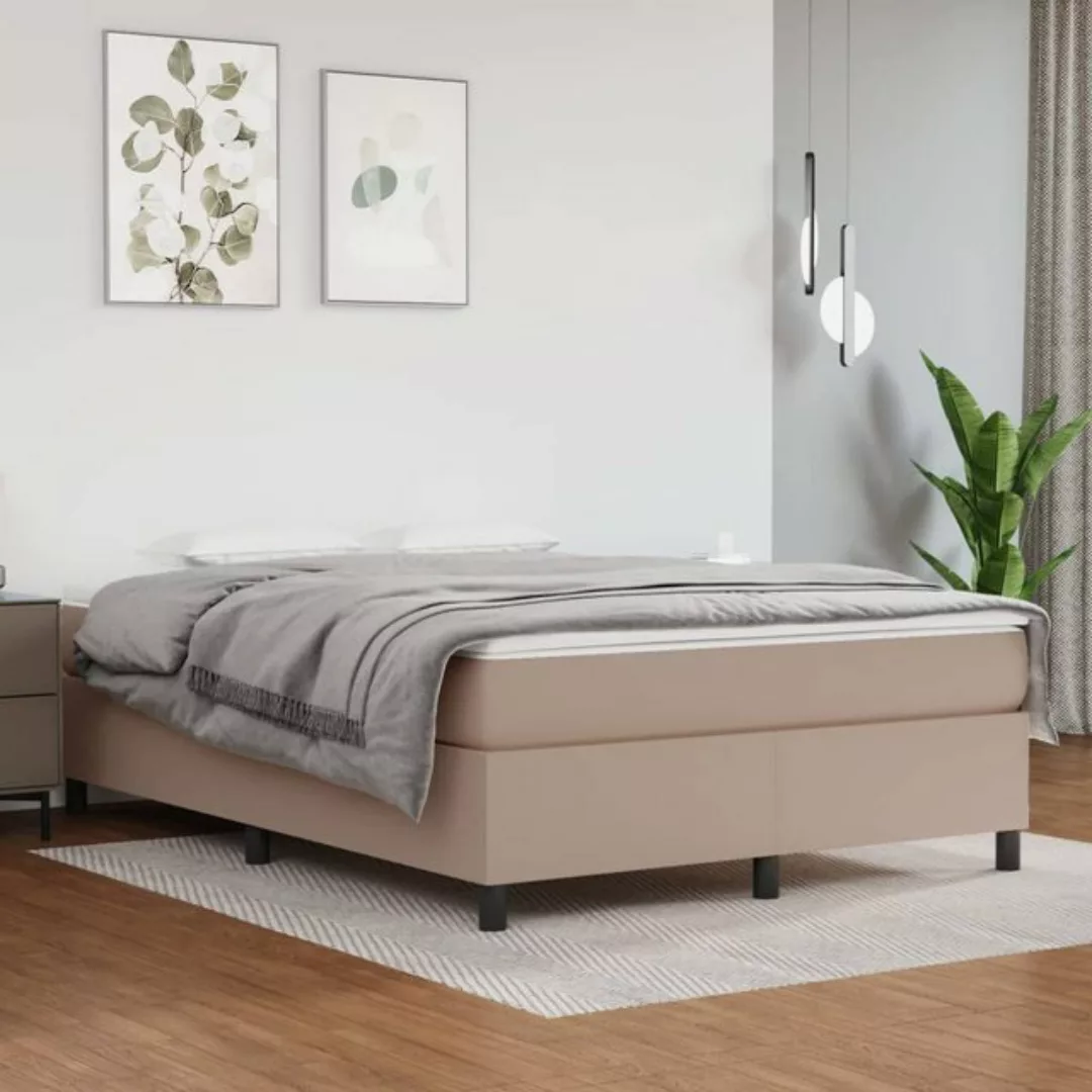 Vidaxl Boxspringbett Cappuccino-braun 140x200 Cm Kunstleder günstig online kaufen