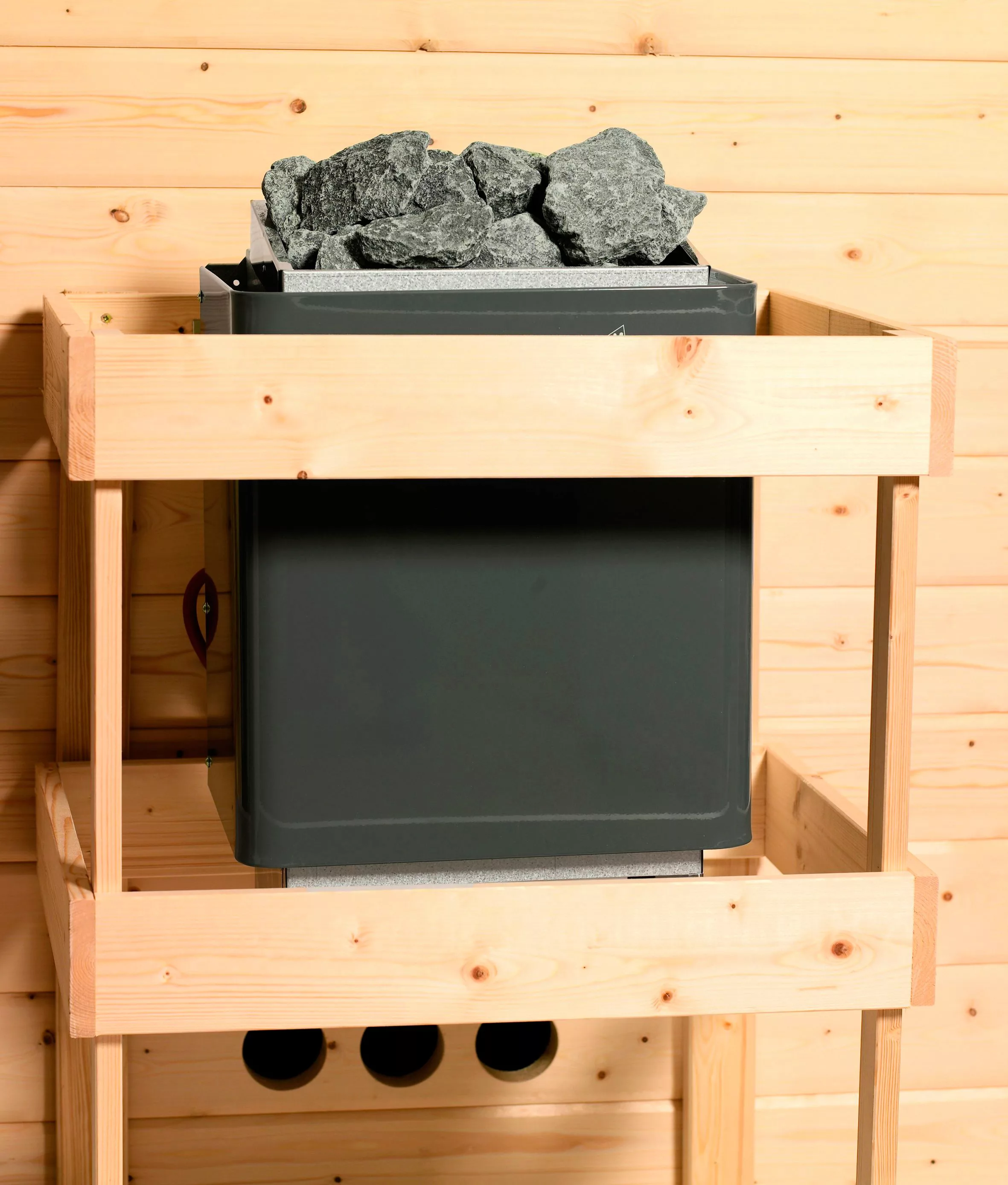 Karibu Sauna »Nanna«, (Set), 3,6-kW-Bio-Plug & Play Ofen mit externer Steue günstig online kaufen