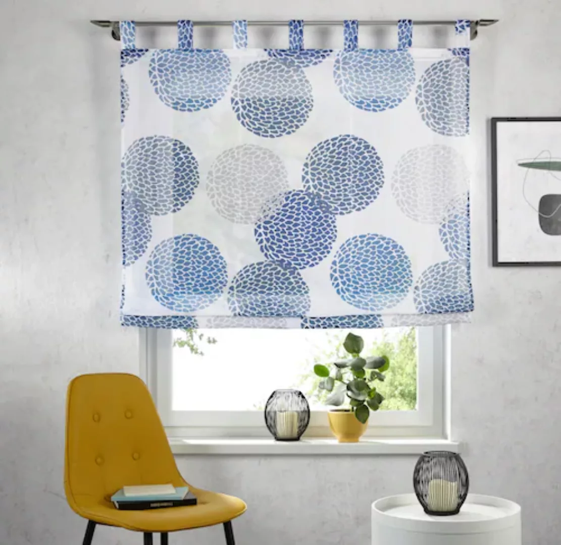 my home Raffrollo »Belem«, mit Schlaufen, Transparent, Voile, Polyester günstig online kaufen