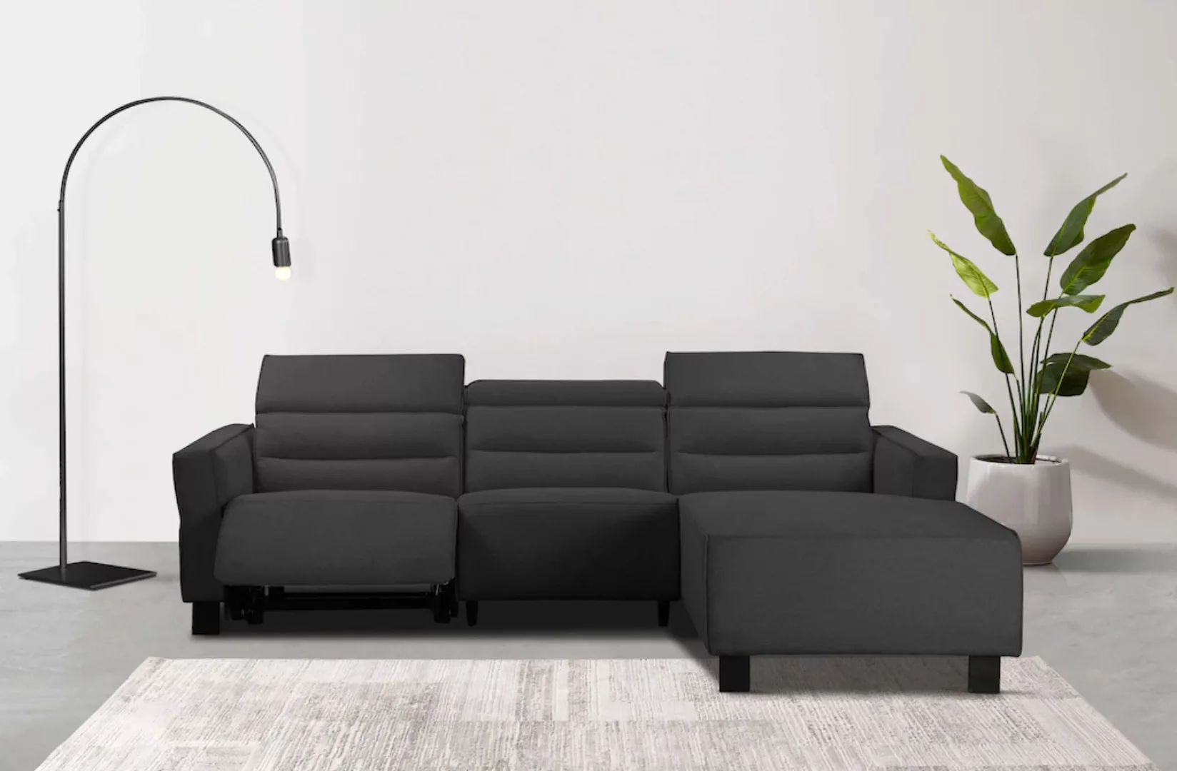 Places of Style Ecksofa "Carpari, L-Form, 263 cm, mit manueller o. elektris günstig online kaufen