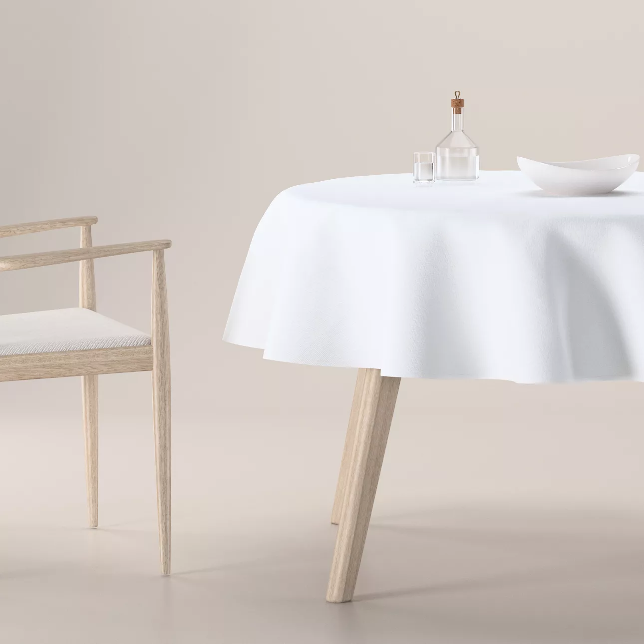 Runde Tischdecke, weiß, Crema (182-65) günstig online kaufen