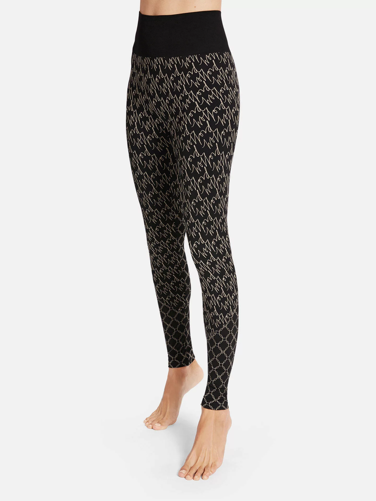 Wolford - Aurora Monogram Leggings, Frau, desert/black, Größe: S günstig online kaufen