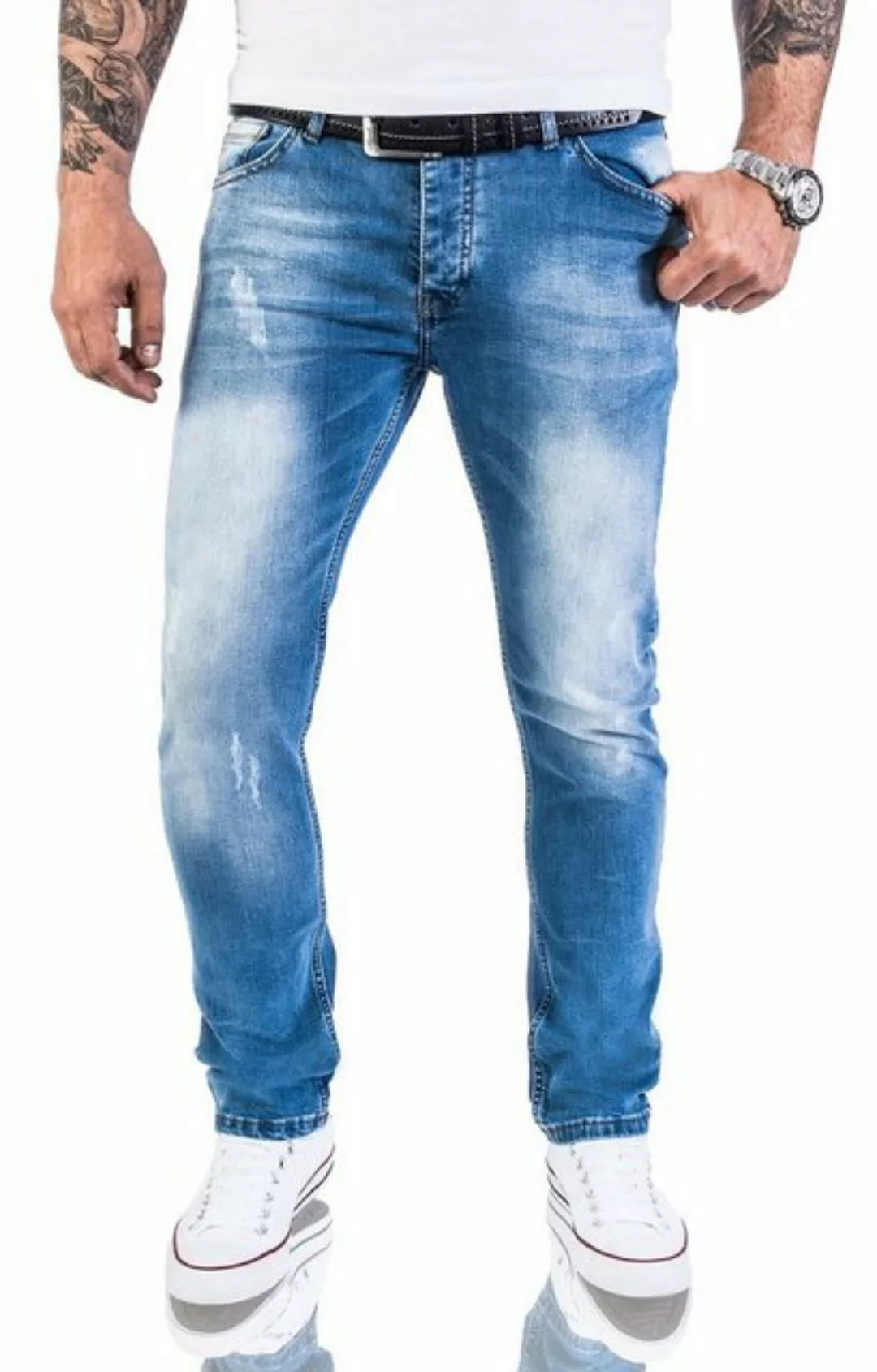 Rock Creek Slim-fit-Jeans Herren Jeans Slim Fit Blau M21 günstig online kaufen