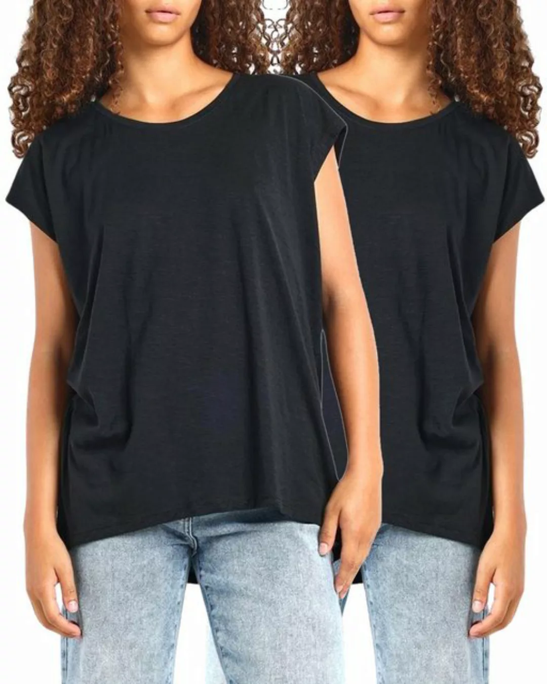 Noisy may T-Shirt (Set) Loose Fit Long Shirt im Doppelpack günstig online kaufen