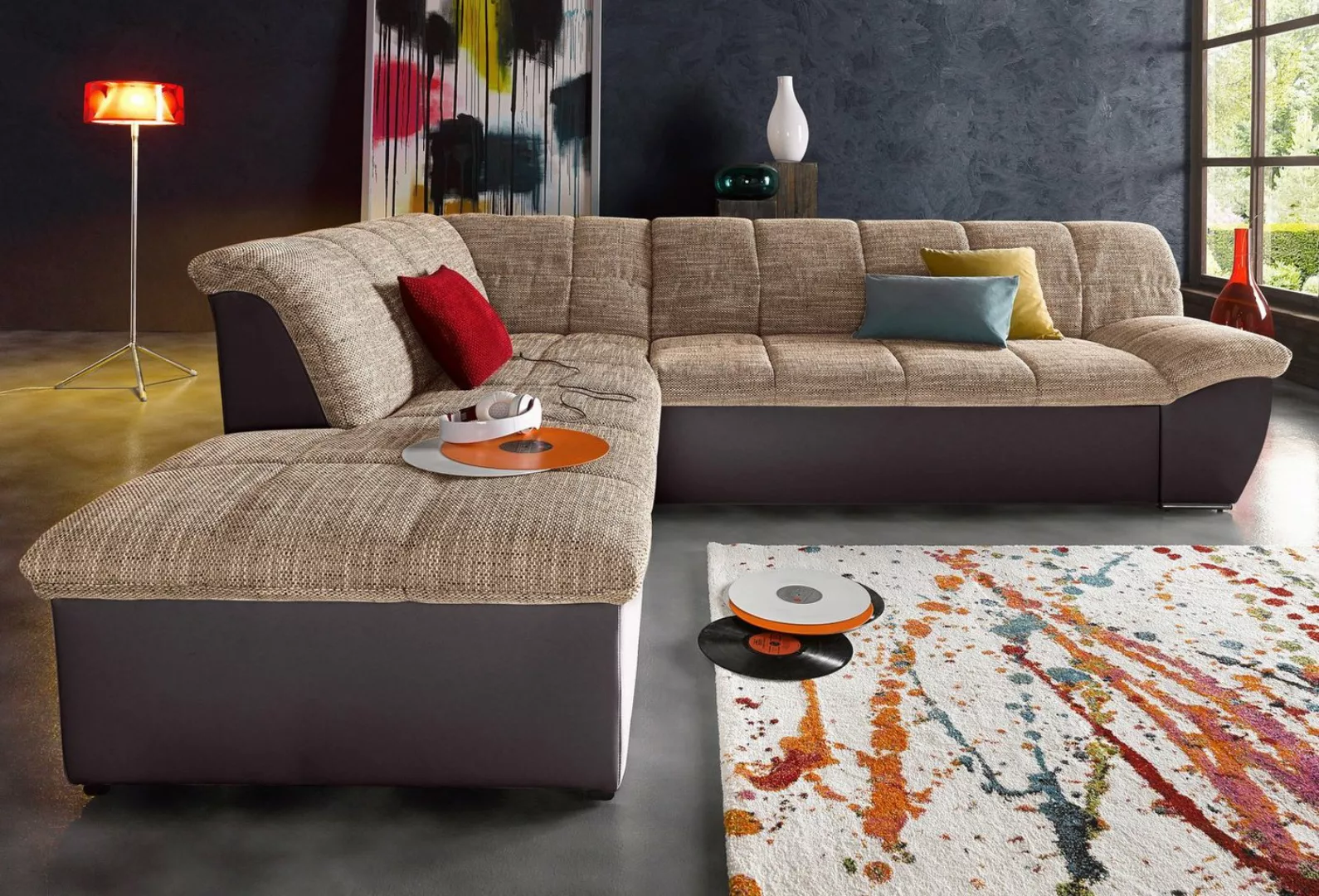 DOMO collection Ecksofa "Splash L-Form", wahlweise mit Bettfunktion günstig online kaufen