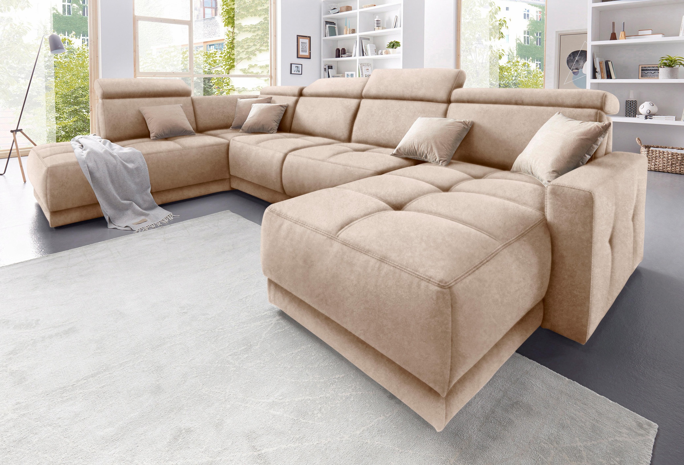 DOMO collection Wohnlandschaft "Ava moderne Sitzheftung mit toller Doppelna günstig online kaufen
