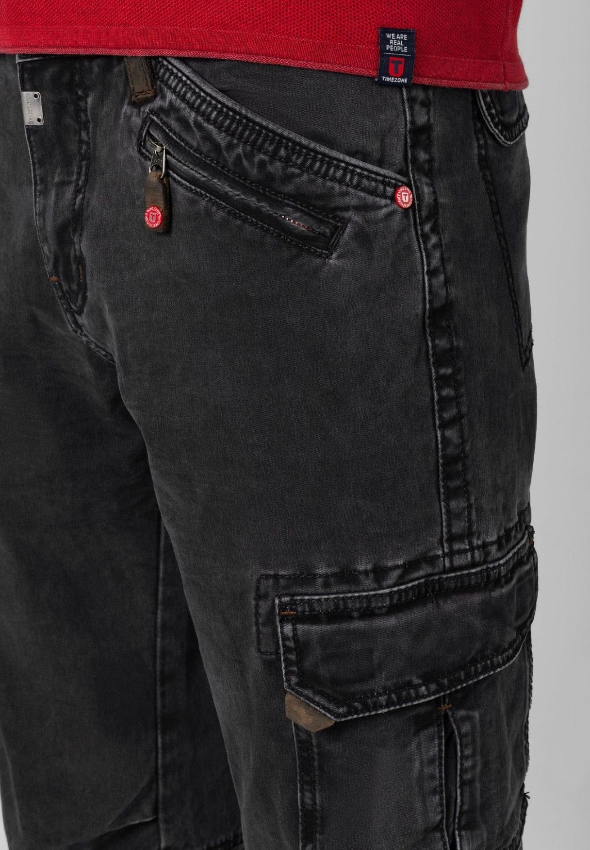 TIMEZONE Herren Cargo Hose BenTZ - Regular Fit - Schwarz - Caviar Black günstig online kaufen