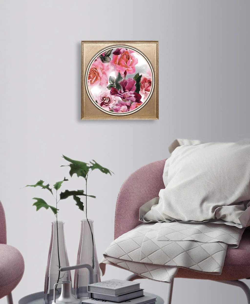 queence Acrylglasbild "Rosen", Blumen-Blumenbilder-Kunst-Pflanzen-Pflanzenb günstig online kaufen