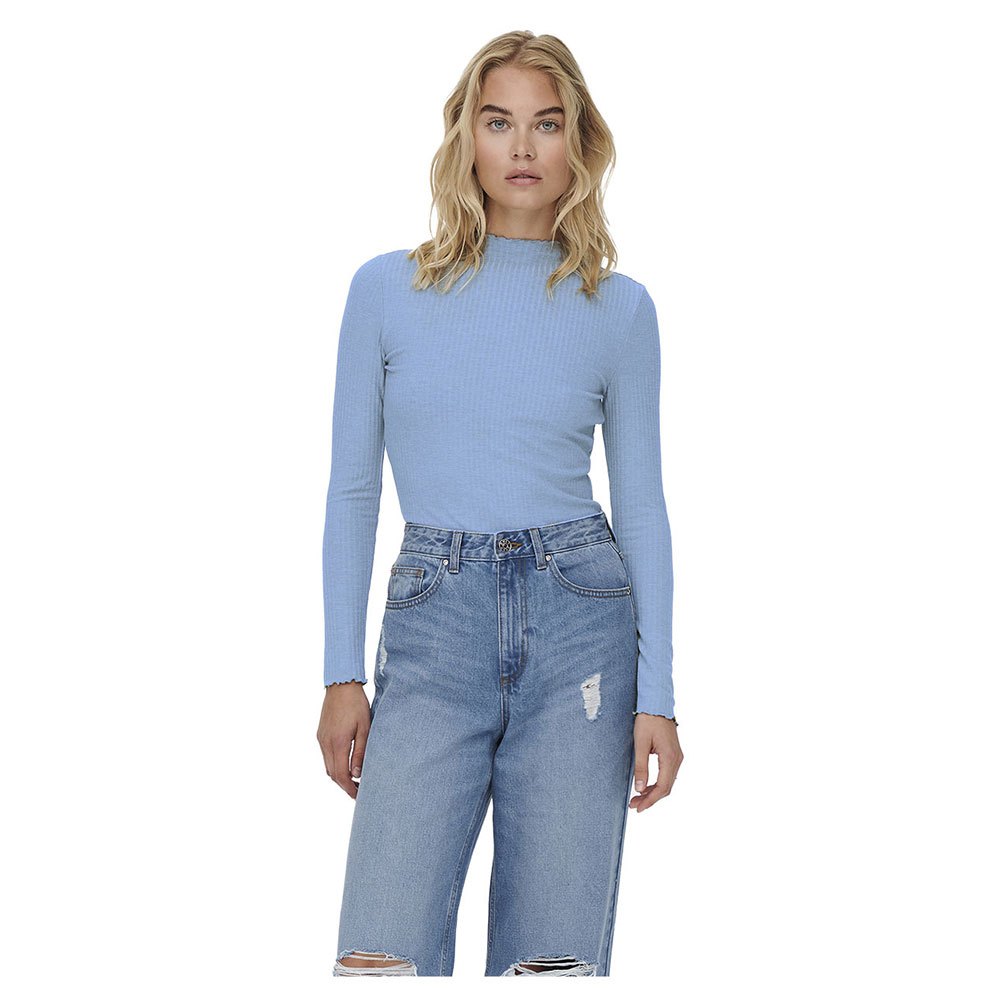 Only Emma Langarm Stehkragen T-shirt XS Ultramarine günstig online kaufen