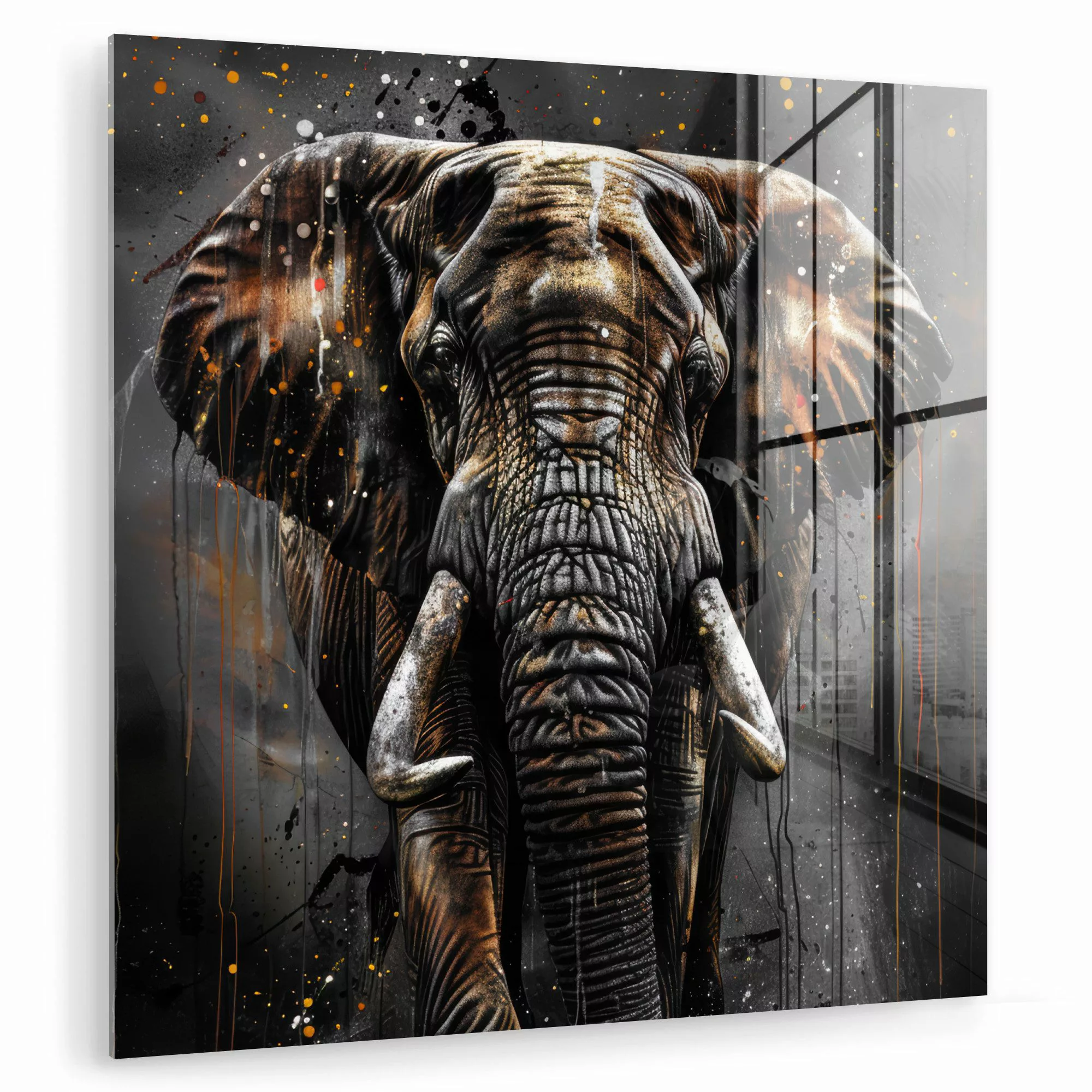 MuchoWow Acrylglasbild Elefant - Aquarell - günstig online kaufen
