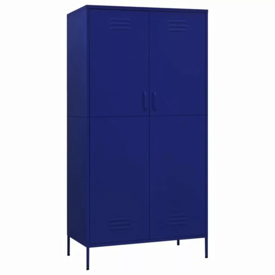 furnicato Kleiderschrank Marineblau 90x50x180 cm Stahl günstig online kaufen