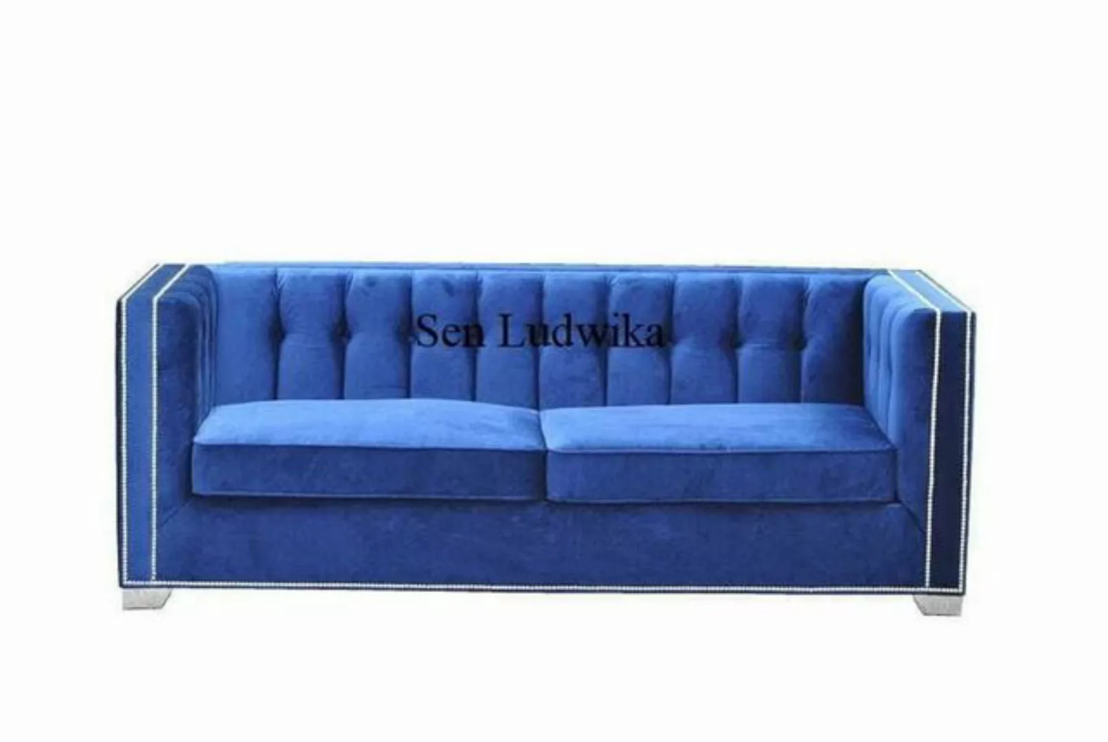 JVmoebel Chesterfield-Sofa, Dreisitzer Couch Polster Sitz Sofas Textil Sofa günstig online kaufen