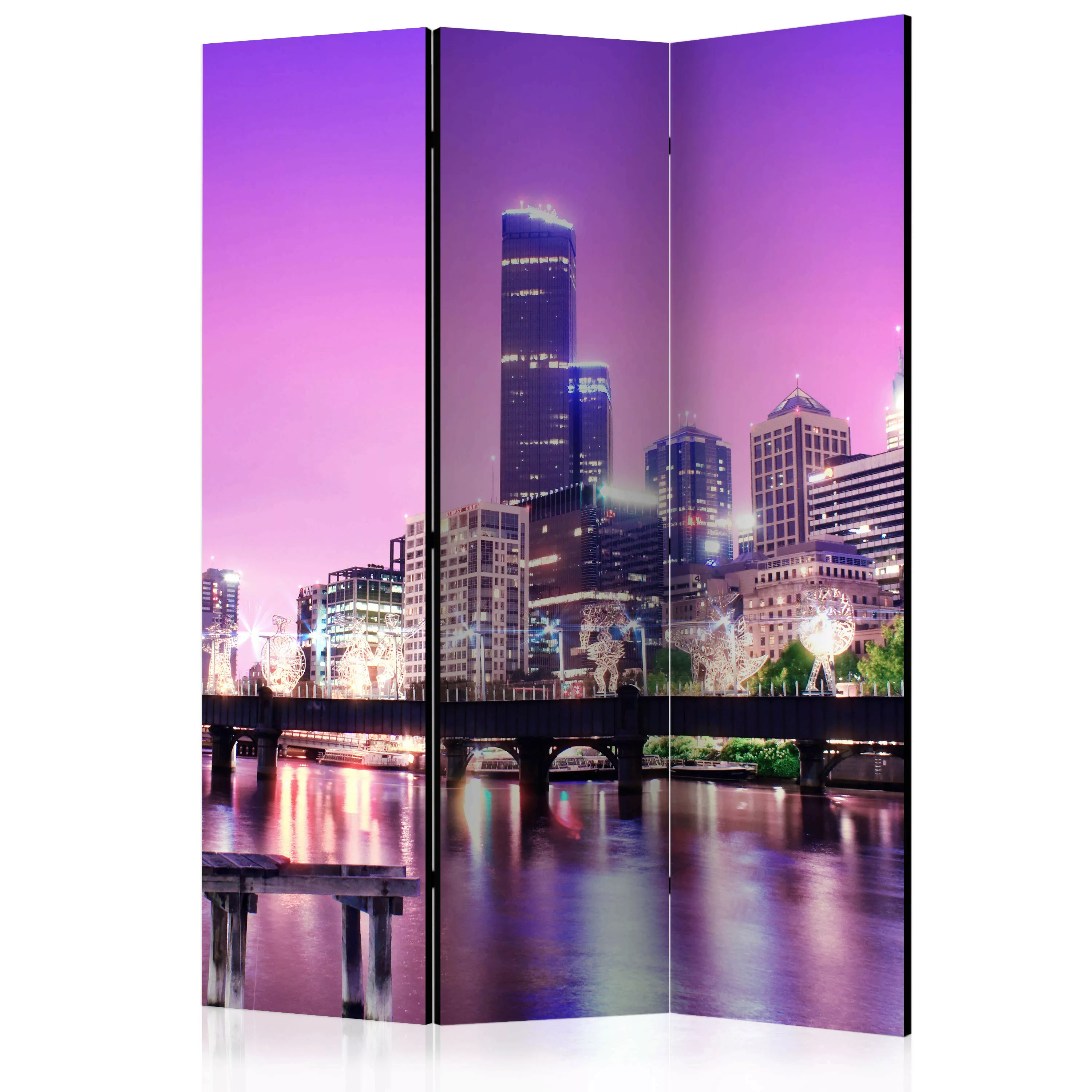 3-teiliges Paravent - Purple Melbourne [room Dividers] günstig online kaufen