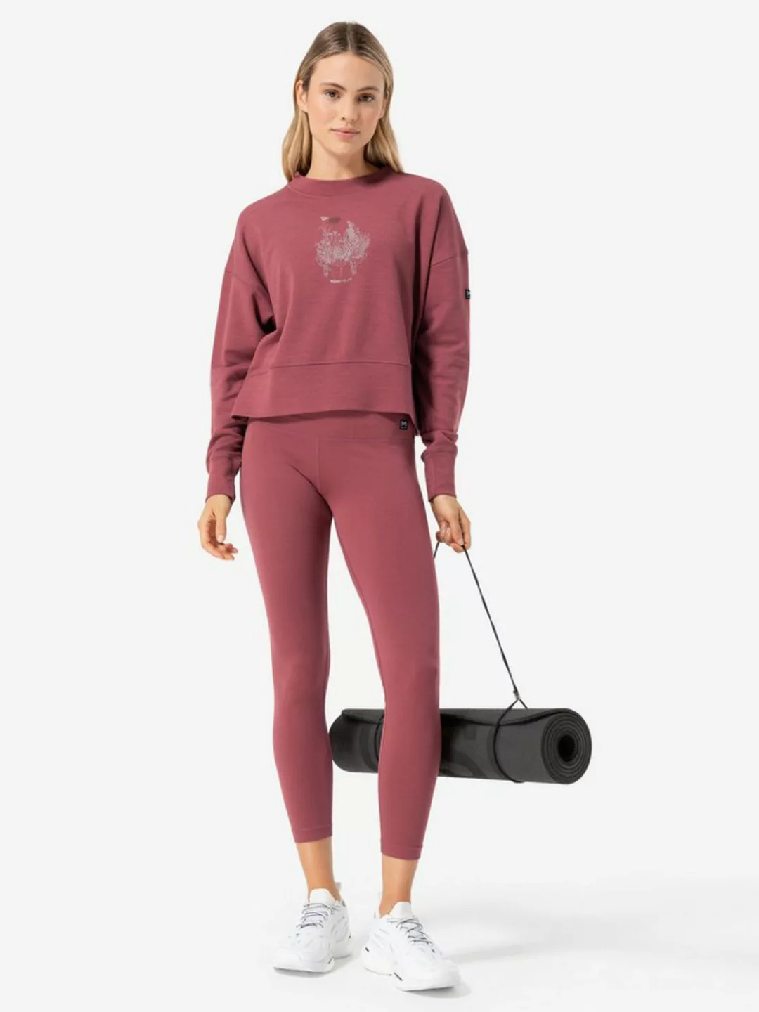 SUPER.NATURAL Sweatshirt für Damen, Merino FLOWERHANDS KRISSINI mit Blumen günstig online kaufen