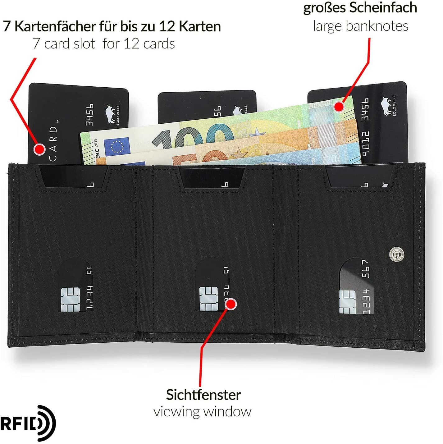 Solo Pelle Brieftasche Slim Wallet mit günstig online kaufen