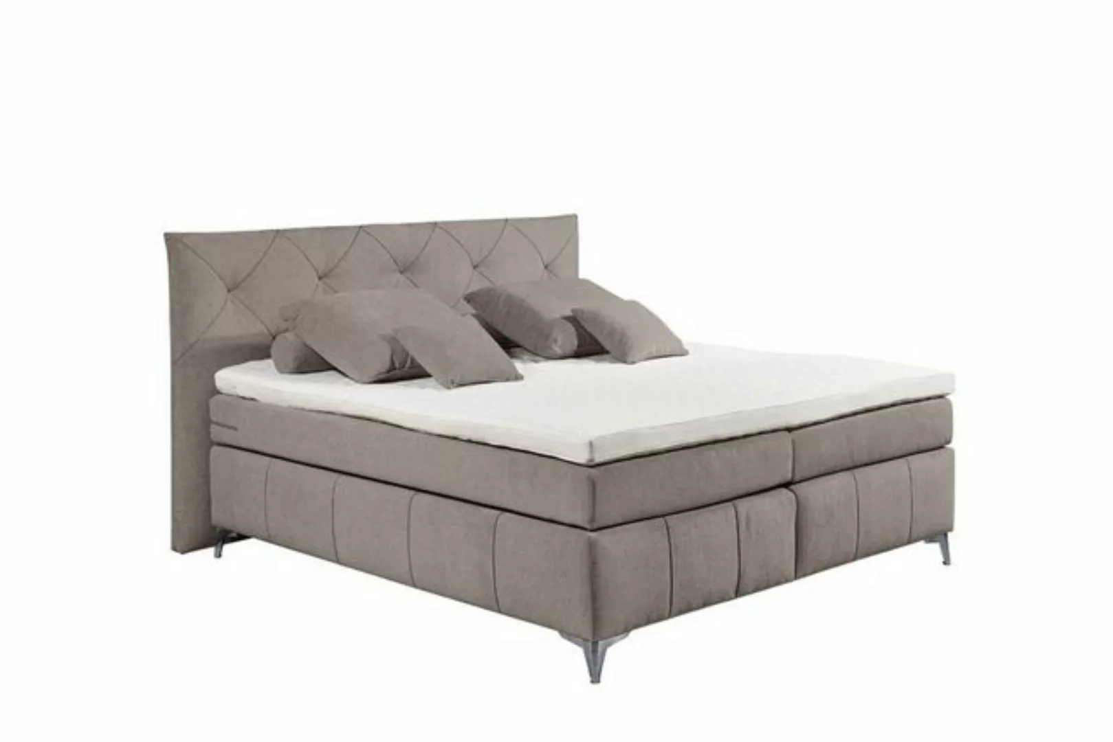 ED EXCITING DESIGN Boxspringliege (160 x 200 cm, Milton), Beige günstig online kaufen