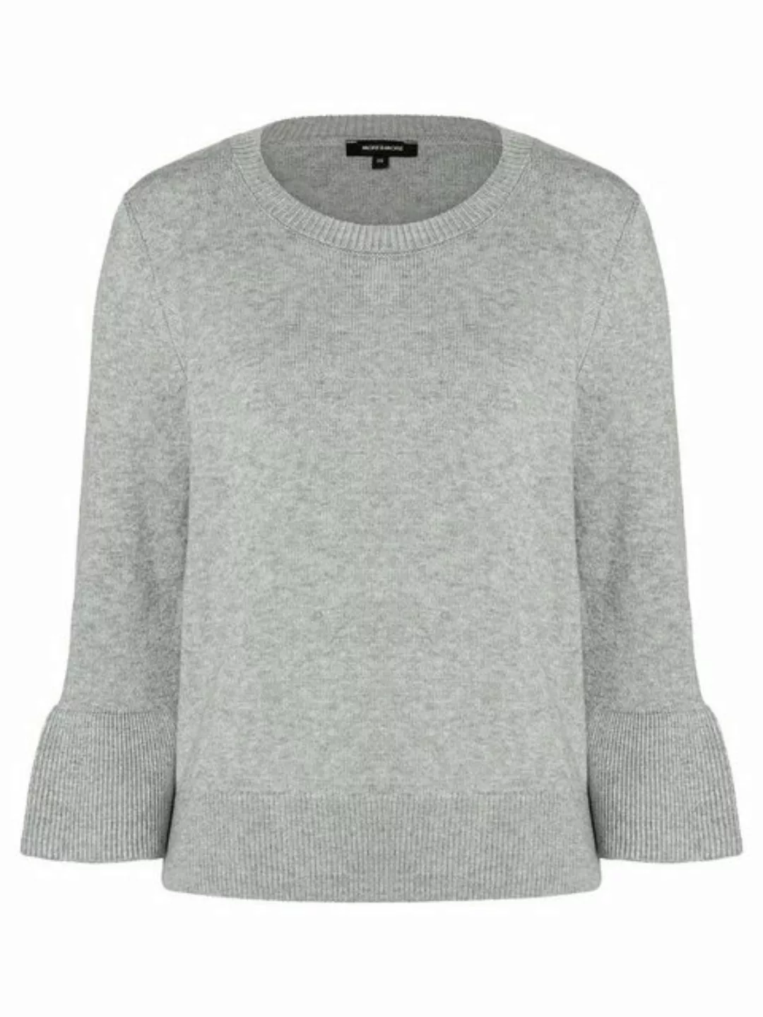 Pullover mit Volantärmel, grau melange, Herbst-Kollektion günstig online kaufen