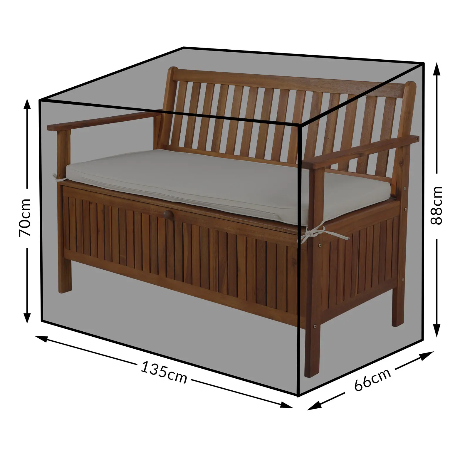 Abdeckung 2-Sitzer Gartenbank Grün 135x66x88/70cm günstig online kaufen