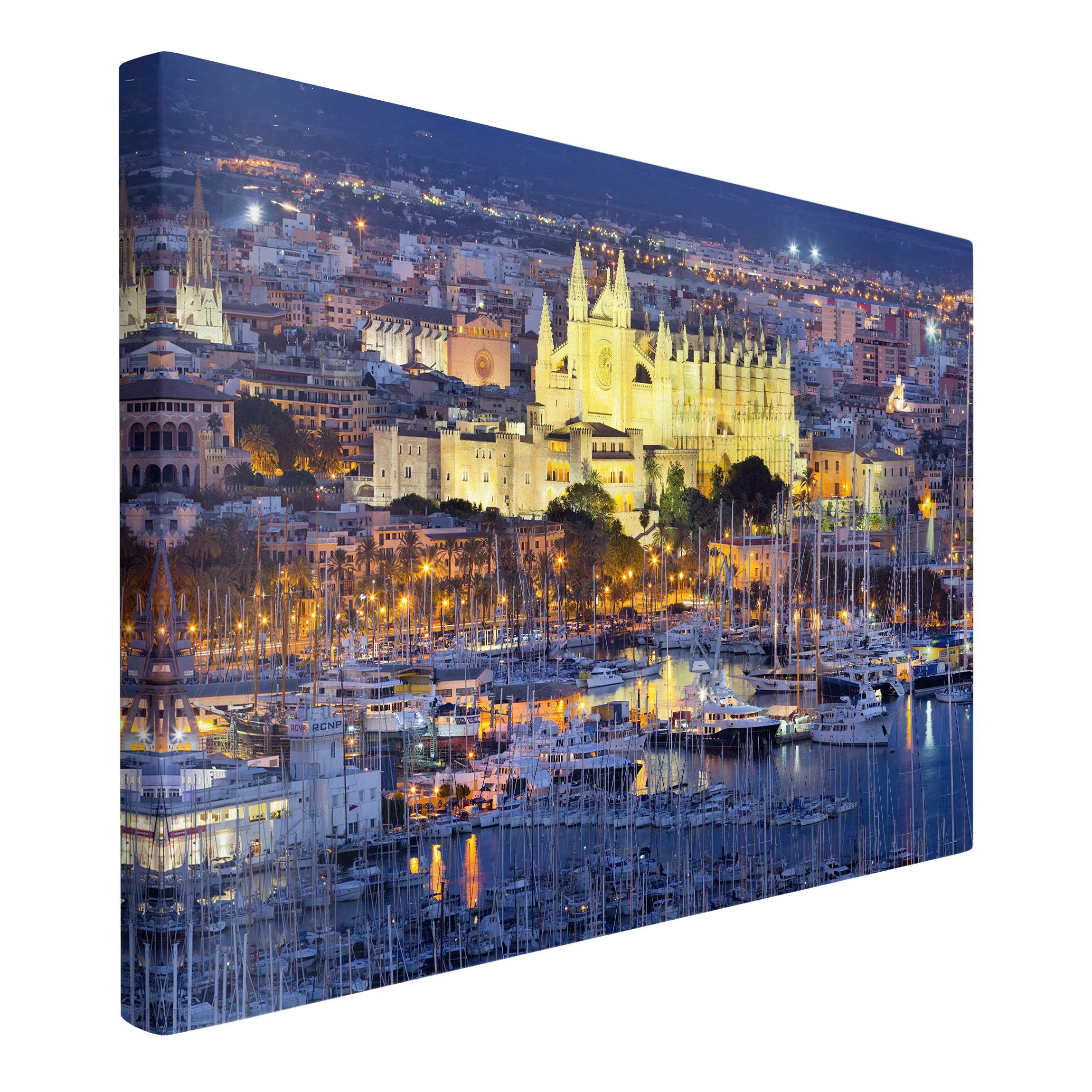 Leinwandbild Architektur & Skyline - Querformat Palma de Mallorca City Skyl günstig online kaufen