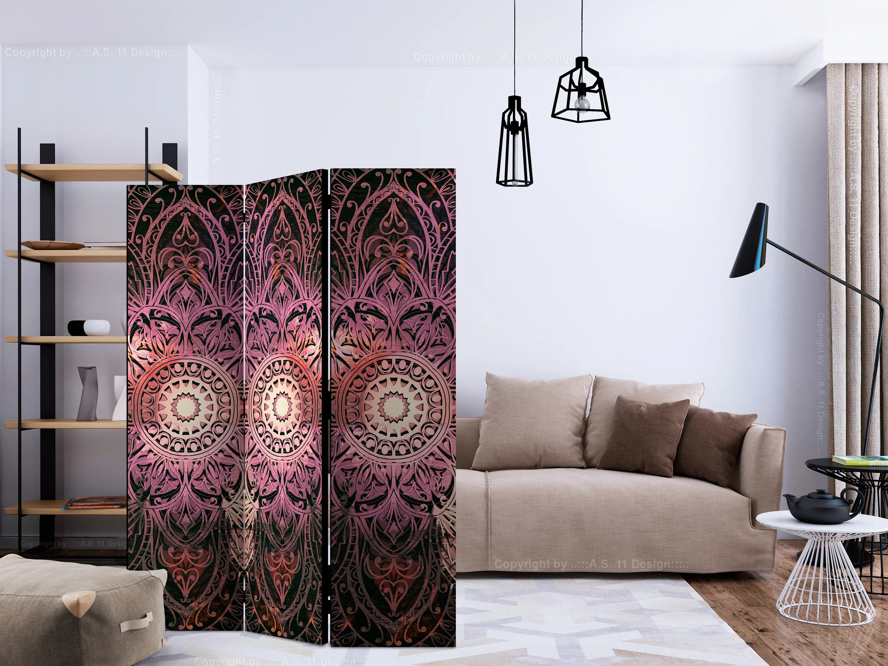 3-teiliges Paravent - Harmony Of Detail [room Dividers] günstig online kaufen