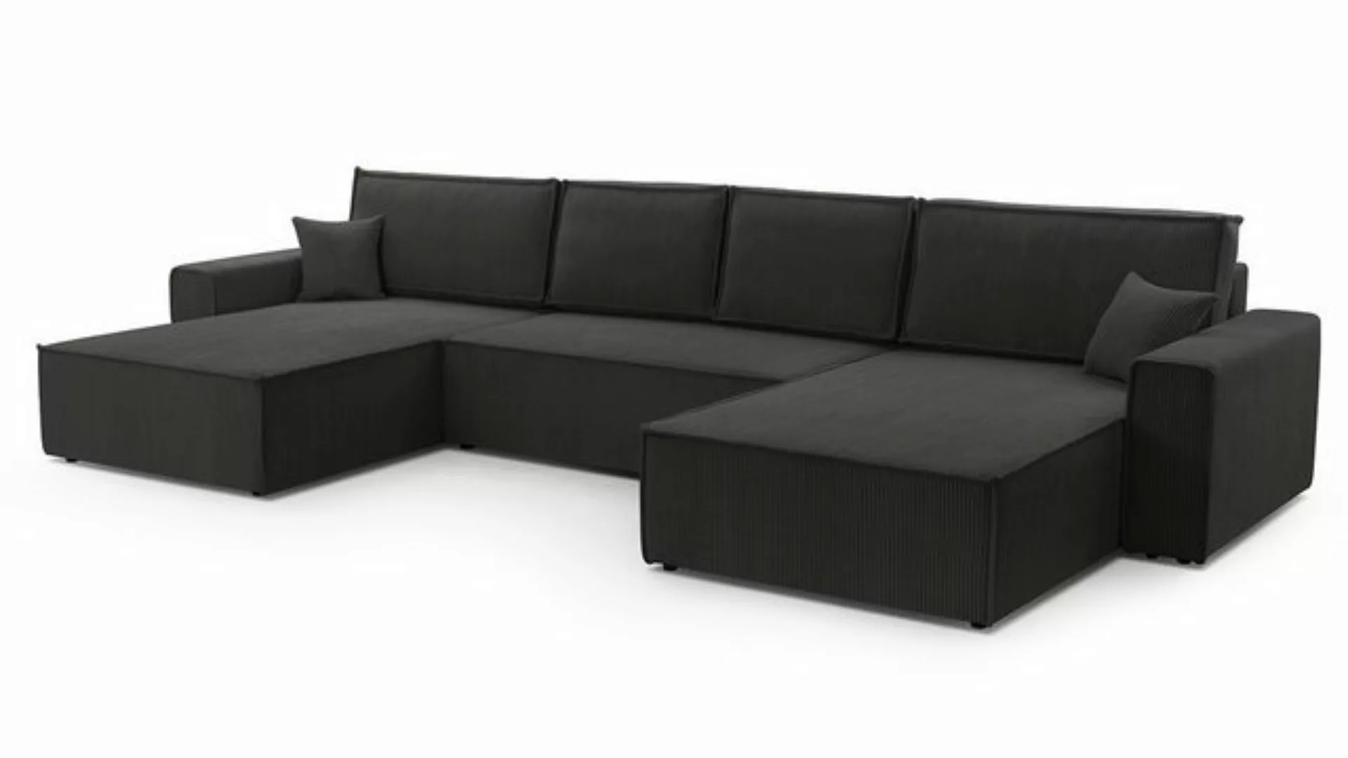 Furnix Wohnlandschaft MANGUSSI-U Polstersofa in U-Form mit Schlaffunktion u günstig online kaufen