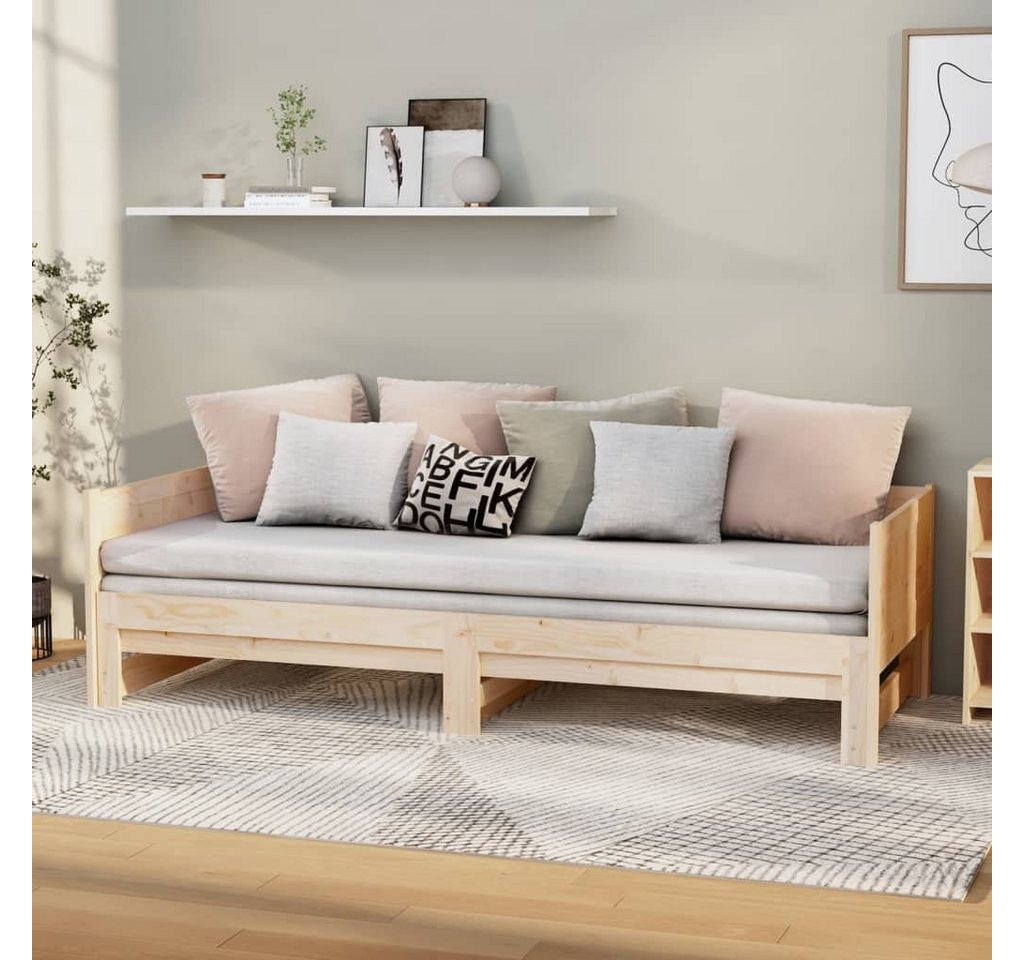 vidaXL Gästebett Ausziehbares Tagesbett Gästebett Massivholz Kiefer 2x90x20 günstig online kaufen