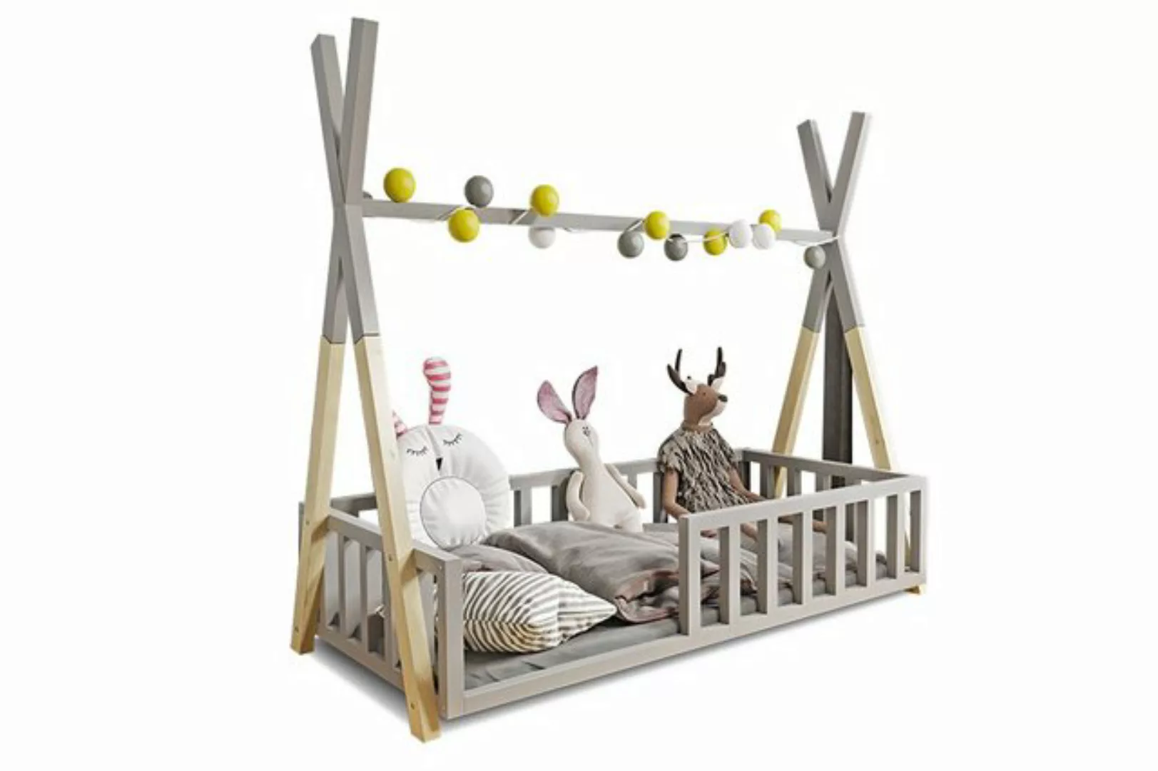 99rooms Kinderbett Rena (Kinderbett, Bett), 80x160 cm, aus Kieferholz, Mode günstig online kaufen
