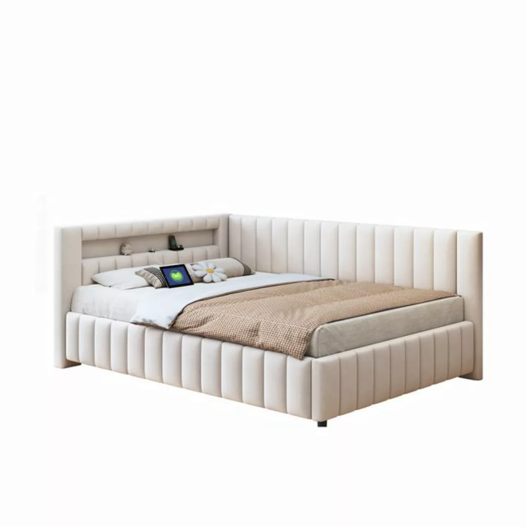 REDOM Polsterbett Schlafsofa 140x200 Multifunktionsbett, Funktionsbett Stau günstig online kaufen